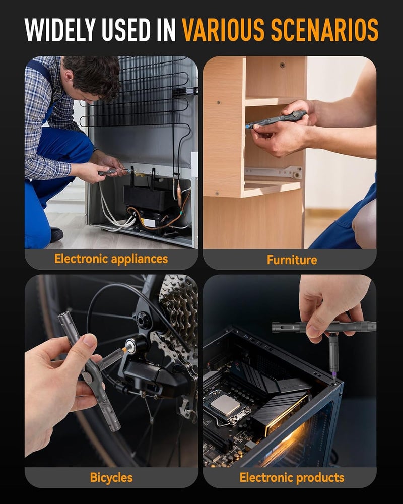 KELIN Magnetic Ratchet Screwdriver Set, 43 in 1 T Handle Ratchet Screwdriver Kits with S2 Steel Bits, Ratcheting Screwdriver for Home Daily Repair, DIY Projects, Ideal Gift for Men Husband - Image 5
